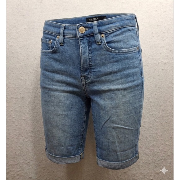 Ralph Lauren Denim - Ralph Lauren Women's Cuffed Hem Blue Denim Cut Off Jeans. Size 2